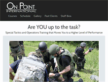 Tablet Screenshot of onpointinternational.com